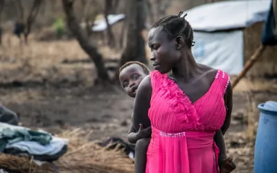 A refugee from South Sudan in Palorinya, Uganda