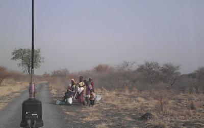 A families slowly makes its way to Kodok