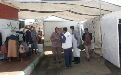 Cholera treatment in Yemen