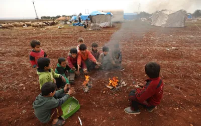 Idlib: Newly displaced persons.