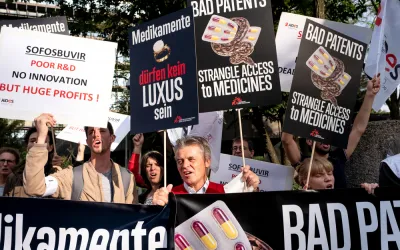 MSF protest against sofosbuvir patent in Munich