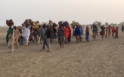 Bodo , Cameroon - People fleeing Rann