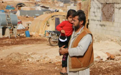 Chahine Ziadeh musste 2016 aufgrund schwerer Kämpfe sein Zuhause verlassen und lebt seit zwei Jahren im Lager Fan Al-Shemali in der Region Idlib.