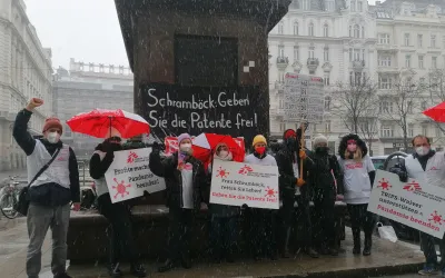 Protestaktion Wien Wirtschaftsministerium 26.11.2021