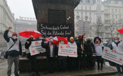 Protestaktion Wien Wirtschaftsministerium 26.11.2021