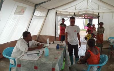 Ifanirea, Madagaskar, 25. Jänner 2023. Teams von Ärzte ohne Grenzen unterstützen ein Gesundheitszentrum in der Versorgung von mangelernährten Kindern.