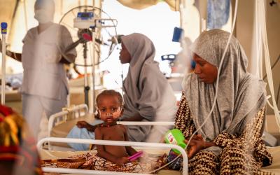 Ernährungszentrum von Ärzte ohne Grenzen in Kofar Sauri, Katsina/Nigeria