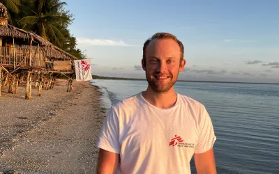 Ärzte ohne Grenzen Logistiker Martin Mühlbacher in Kiribati