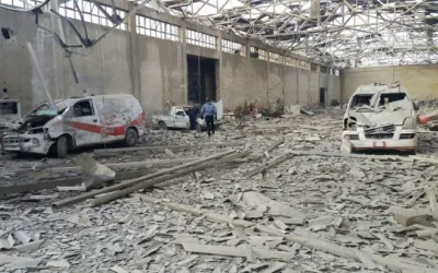 Destroyed Ambulances in East Ghouta, Syria