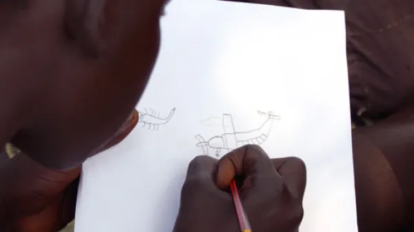 Malen gegen die Angst: Flugzeuge kommen am meisten vor