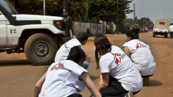 MitarbeiterInnen von MSF in Bangui