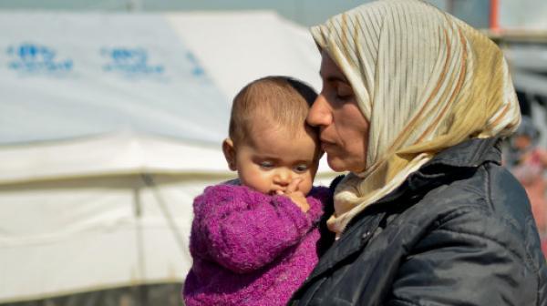Mutter und Kind im Flüchtlingslager Domiz.