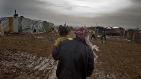 Temporäres Flüchtlingslager syrischer Vertriebener leidet unter hygienischen Bedingungen.