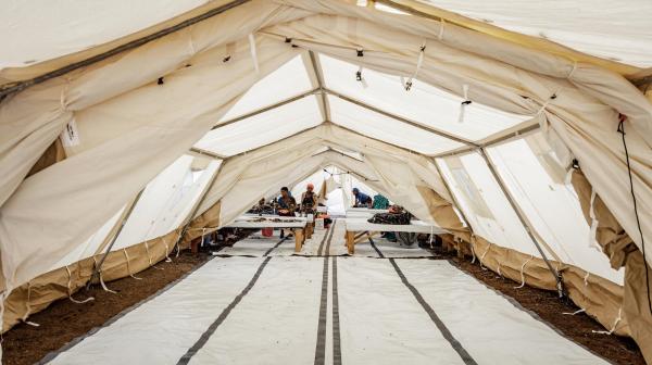 Ein Cholera Behandlungs-Zentrum von Ärzte ohne Grenzen in Munigi