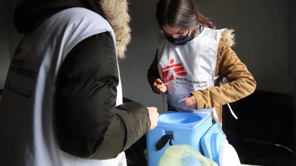 Oral cholera vaccination in Deir Al-Ahmar