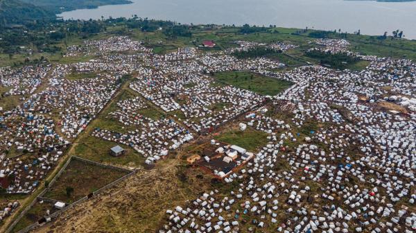 Aerial view of the Bulengo IDP site