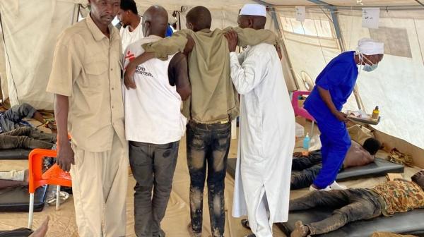 Influx of wounded in Adre Hospital