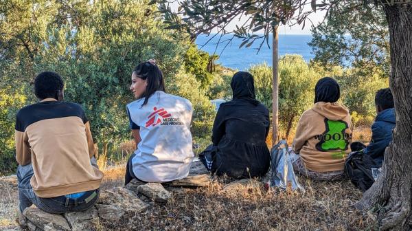 Emergency medical aid activity in Lesvos, Greece