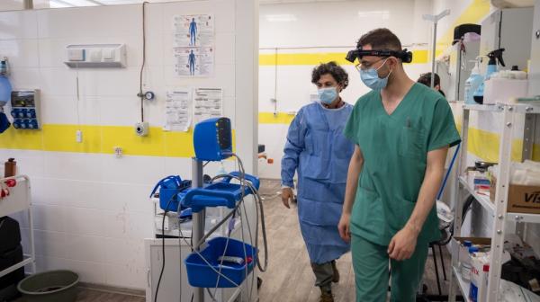 Emergency department of Kostiantynivka hospital in Ukraine