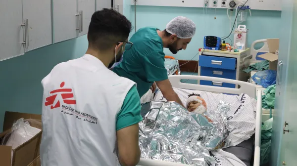 Patients at Al Shifa hospital