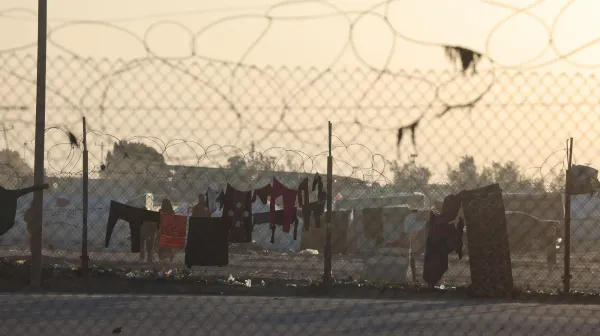 An informal camp for displaced Palestinians in Rafah city, in the south of the Gaza Strip near the Egyptian border.