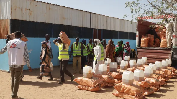 Food distribution in South Darfur