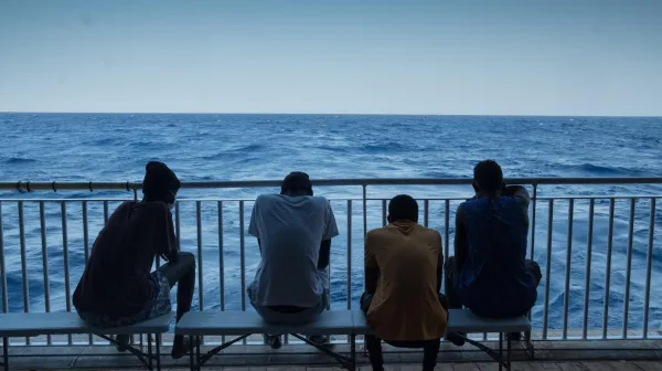 Rotation 2 - rescue 1 - life on deck of Geo Barents