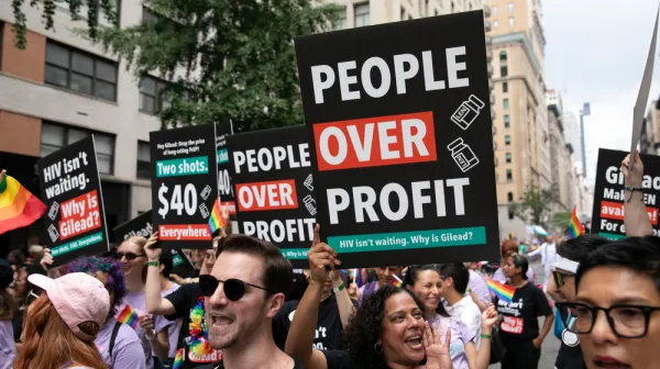 NYC Pride March and lenacapavir campaign