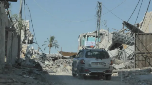 Unsere medizinische Teamleiterin in Gaza, Michele Beck, reiste während des Waffenstillstandes in den Norden des Gaza-Streifens