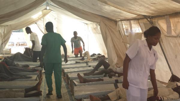 Das Cholera-Behandlungszentrum in Bauchi im Nordosten von Nigeria