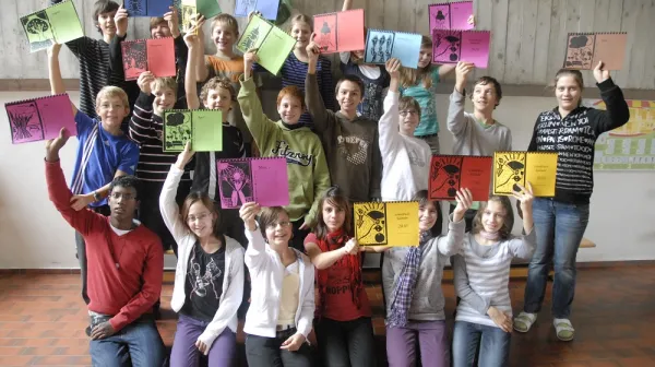 Kalender mit Linoldrucken