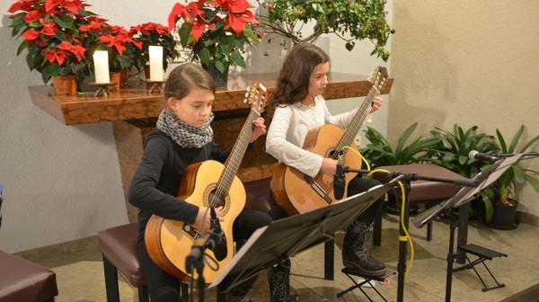 Probe für Adventkonzert der Musikschule Feldkirch