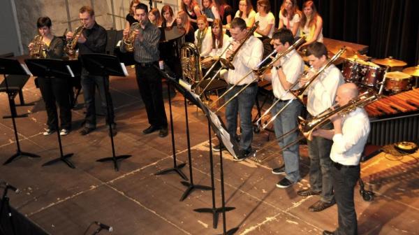 Begrüßungsfanfare beim Benefizkonzert der LMS Freistadt