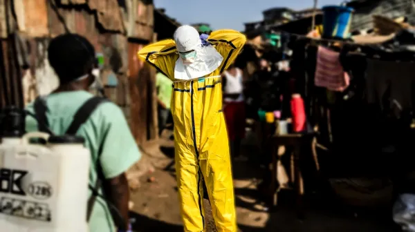 Watsan Team disinfects Freetown Houses