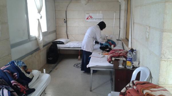 In Idlib area, MSF in an hospital for burn patients