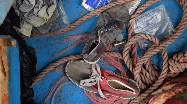 Boats from migrants arrival at Pozzallo Italy