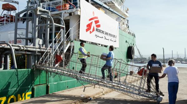 Mediterranean MSF Search and Rescue Boat Preparations