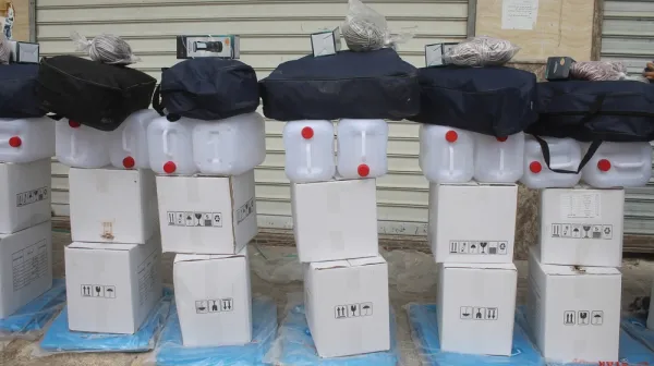 winterkits distribution in Aleppo