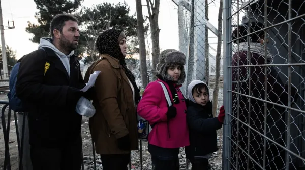 On The Greek Macedonian Border at Idomeni.