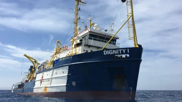 MSF first rescue operation in the Mediterranean Sea in 2016