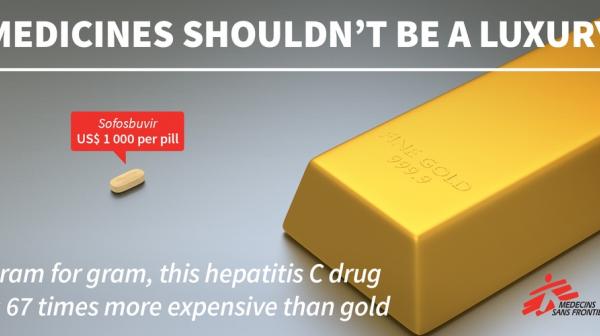Hepatitis C infographic: gold