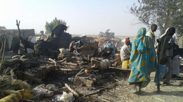 Victims of bombing on a displaced camp in Rann, Nigeria