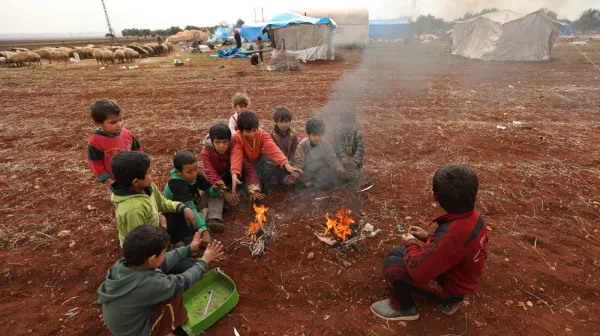 Idlib: Newly displaced persons.