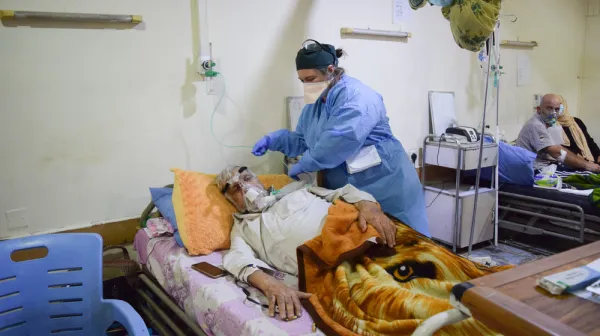 COVID-19 ward in Al-Kindy hospital, Baghdad