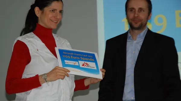 Bernoulli-Charity-Lauf 2013 Spendenübergabe