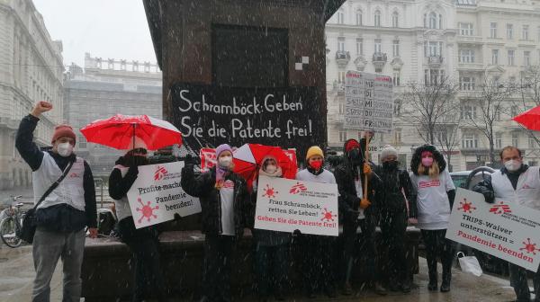 Protestaktion Wien Wirtschaftsministerium 26.11.2021