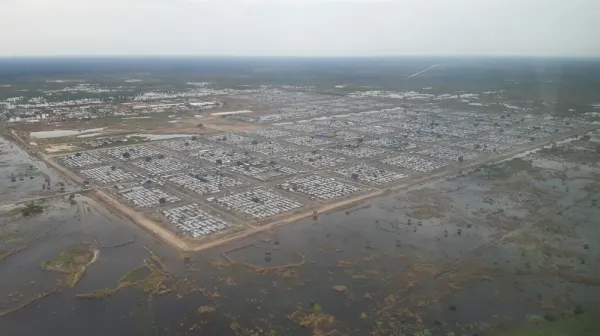 Luftansicht des Vertriebenenlagers Bentiu, 31.10.2021