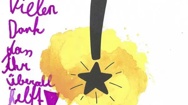 Karte von Schülerin für Ärzte ohne Grenzen