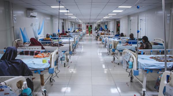 Maiduguri, Nigeria, 07.06.2022:Im Nilefa Kii Krankenhaus betreibt Ärzte ohne Grenzen eine Station für mangelernährte Kinder.