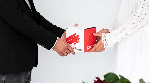 Spendenbox Hochzeit Ärzte ohne Grenzen